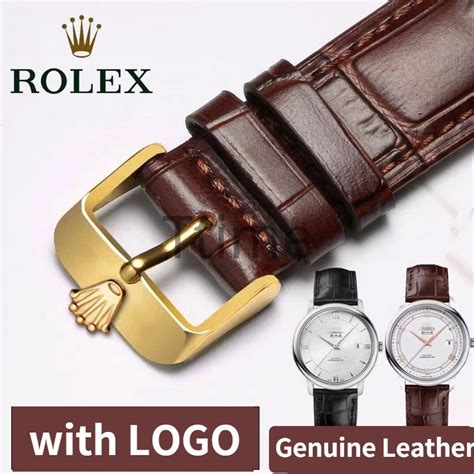 rolex brown leather band|genuine rolex leather watch bands.